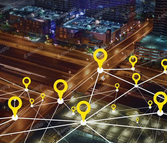 AI engine analyzing schedules, locations, and travel constraints
