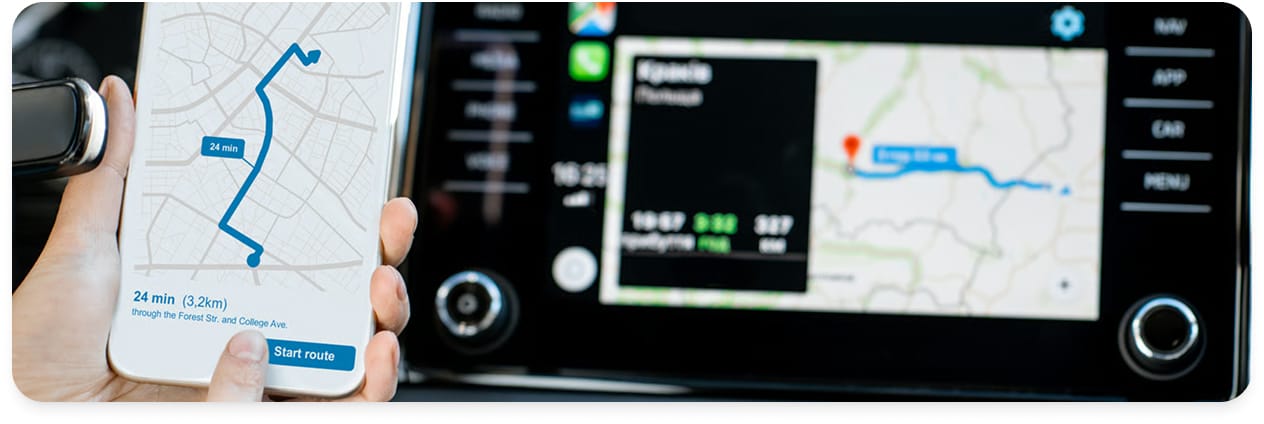 경로 및 고객 방문을 계획하는 현장 영업팀